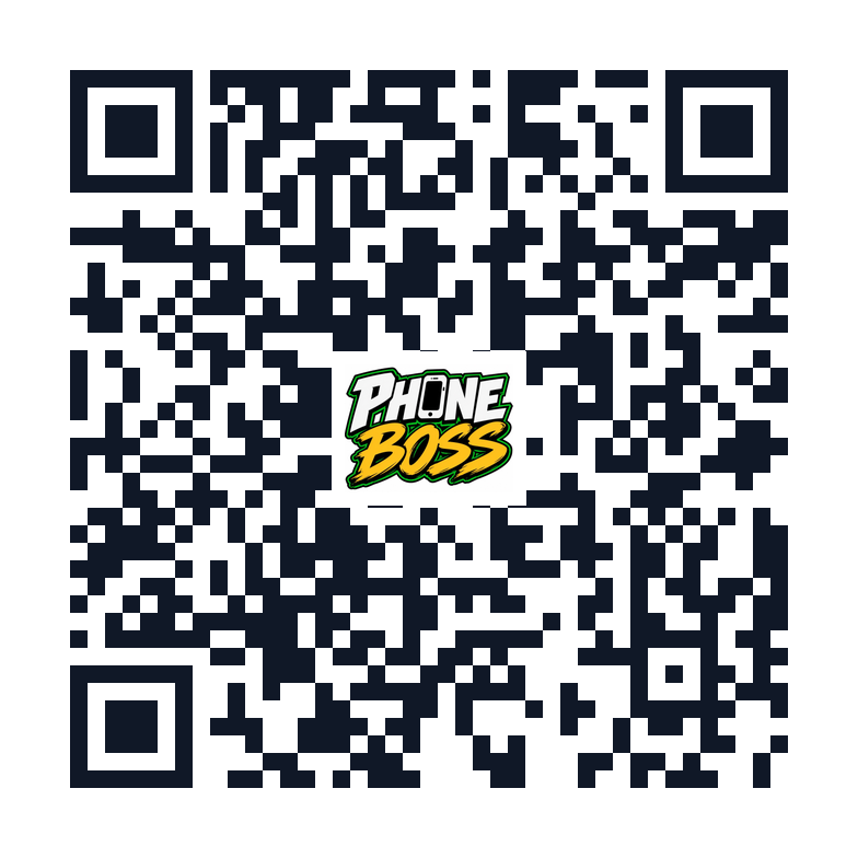 PhoneBoss welcome QR with centered logo